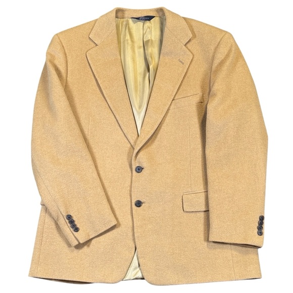 Vintage 80’s Polo Ralph Lauren Camel Hair Blazer 44R USA Made Union Sport Coat